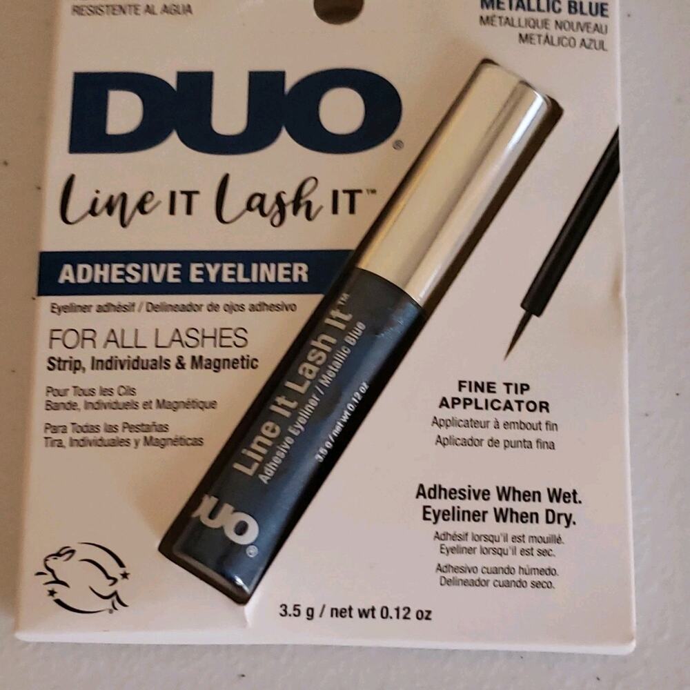 DUO Line It Lash It Adhesive Eyeliner Metallic Blue Waterproof Fine Tip 3.5g